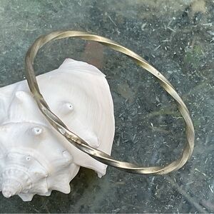 Taxco Vintage Sterling Silver Twisted Bangle Bracelet Mexico Marked 925